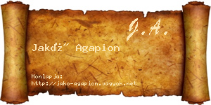 Jakó Agapion névjegykártya